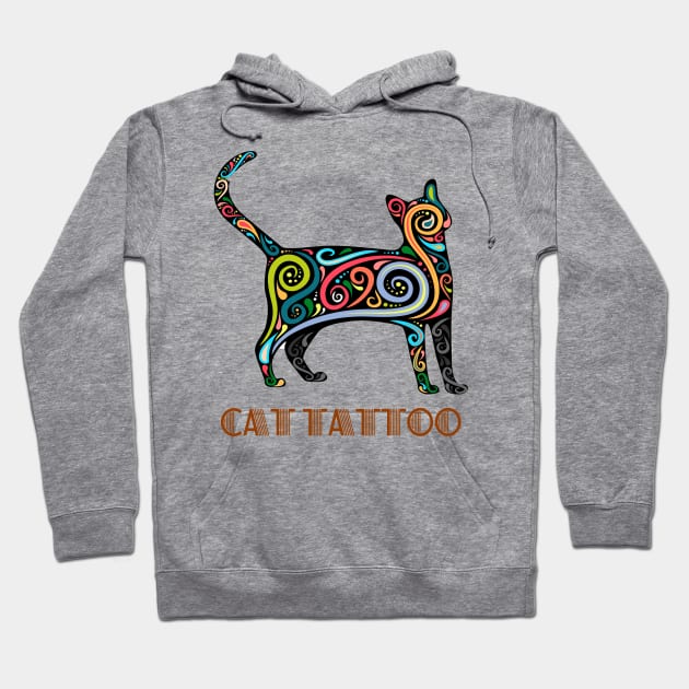 cat tattoo Hoodie by This is store